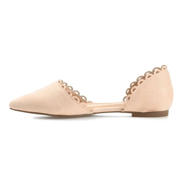 Journee Womens Jezlin Slip On Almond Toe Ballet Flats Nude - Picture 2 of 7